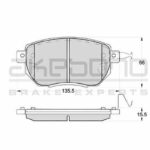Колодки тормозные дисковые передние NISSAN PATHFINDER III (R51), INFINITI FX, NISSAN MURANO I (Z50) AKEBONO