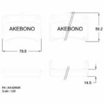 Колодки тормозные дисковые передние TOYOTA PIXIS VAN, PIXIS TRUCK, SUBARU SAMBAR AKEBONO