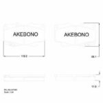 Колодки тормозные дисковые передние TOYOTA HILUX VII ПИКАП (_N1_, _N2_, _N3_) AKEBONO