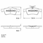 Колодки тормозные дисковые задние FORD FOCUS II СЕДАН (DB_, FCH, DH), FORD FOCUS II (DA_, HCP, DP), AKEBONO