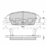 Колодки тормозные дисковые передние HONDA CIVIC VIII HATCHBACK (FN, FK), HONDA S2000 (AP), HONDA CIV AKEBONO