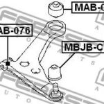Сайлентблок рычага передний MITSUBISHI LANCER/LANCER CLASSIC CS 00-07.03 MAB-076 FEBEST