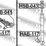 Сайлентблок заднего амортизатора FEBEST
