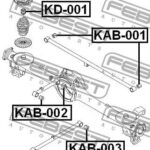 Сайлентблок задней поперечной тяги FEBEST