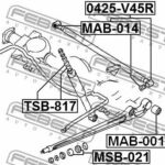 Втулка передняя заднего рычага FEBEST