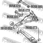 Сайлентблок задн поперечн тяги MITSUBISHI LANCER (CS) MAB-071 FEBEST