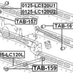 Сайлентблок задн прод рычага TOYOTA LAND CRUISER PRADO 120 TAB-157 FEBEST