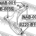 Сайлентблок рычага передний NISSAN AD VAN/WINGROAD Y11 1999-2004 NAB-003S FEBEST