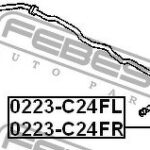 Тяга стабилизатора передняя правая FEBEST