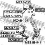Сайлентблок рычага передний MAZDA 6 GH 2008-2013 MZAB-154 FEBEST