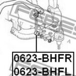 Тяга стабилизатора передняя левая FEBEST