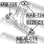 Опора шаровая NISSAN TIIDA C11 2005-2012 0220-C11 FEBEST
