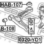 Сайлентблок передний переднего рычага FEBEST