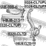 Сайлентблок переднего верхнего рычага FEBEST