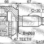 ШРУС 0410-KB4A47 FEBEST