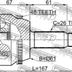 ШРУС НАРУЖНЫЙ 24X61X26 TOYOTA CAMRY 06- FEBEST