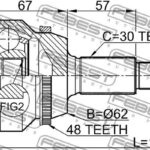 ШРУС НАРУЖНЫЙ 26X62X30 TOYOTA CAMRY 01- FEBEST