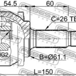 ШРУС 0110-ZZE150 FEBEST