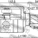 ШРУС ВНУТРЕННИЙ ЛЕВЫЙ 33X40X27 NISSAN QASHQAI 06- FEBEST