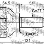 ШРУС внешний SUBARU LEGACY B13 2003.05-2009.05 0810-B13 FEBEST