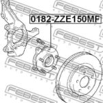 Ступица в сборе передняя TOYOTA RAV4 ACA3#/GSA3# 2005-2013 0182-ZZE150MF FEBEST