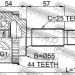 ШРУС НАРУЖНЫЙ 21X55X25 NISSAN ALMERA N16 00- FEBEST