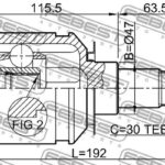 ШРУС внутренний TOYOTA LAND CRUISER PRADO 120 2002-2009 0111-GRJ120 FEBEST