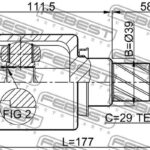 ШРУС ВНУТРЕННИЙ ЛЕВЫЙ 26X39X29 NISSAN X-TRAIL 01- FEBEST