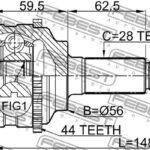 ШРУС НАРУЖНЫЙ 22X56X28 MAZDA 626 97- FEBEST