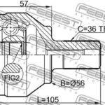 ШРУС внешний FORD FOCUS II 2110-FOCII FEBEST