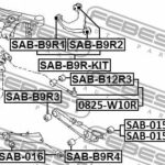 Тяга задн поперечная SUBARU TRIBECA W10 2004.11- 0825-W10R FEBEST