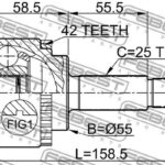 ШРУС внешний NISSAN ALMERA CLASSIC (B10), ALMERA N16 (UKP) 0210-N16A42 FEBEST