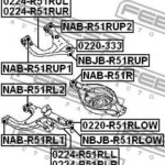Сайлентблок нижн рычага передний NISSAN PATHFINDER R51M 2005-2013 NAB-R51RL1 FEBEST