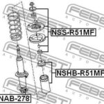 Втулка амортизатора NISSAN PATHFINDER R51M 2005.01-2014.11 NAB-278 FEBEST