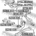 Сайлентблок заднего поперечного рычага FEBEST