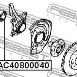 Подшипник ступичный передний 40X80X40 FEBEST