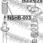 Опора заднего амортизатора FEBEST