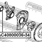 Подшипник ступичный передний 40X80X36X34 FEBEST