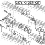 Втулка направл задн суппорта NISSAN NOTE (ремкомпл с 2 втулками) 0274-K12EF-KIT FEBEST