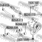 Болт с эксцентриком MERCEDES BENZ ML-CLASS 164 2004-2011 1629-164 FEBEST