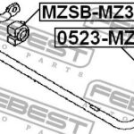 Тяга стабилизатора задняя MAZDA 3 (BK/BL), FORD FOCUS II 0523-MZ3R FEBEST