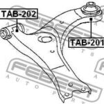 Сайлентблок рычага задний TOYOTA AVENSIS T25 TAB-201 FEBEST