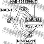 Сайлентблок рычага задний NISSAN TIIDA NAB-134 FEBEST