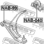 Сайлентблок рычага задний (без кронштейна) NISSAN PRIMERA P11 1996-2001 NAB-040 FEBEST