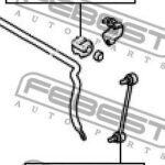 Втулка заднего стабилизатора D16.8 FEBEST