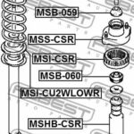 Проставка задней пружины верхняя FEBEST