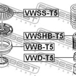 Подшипник опоры амортизатора VW TRANSPORTER V VWB-T5 FEBEST