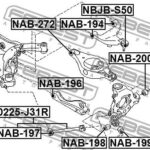 Сайлентблок задней цапфы FEBEST