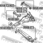Сайлентблок задней тяги FEBEST