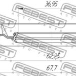 Сальник полуоси MAZDA 3 BK 2003- 95HDS-38620513X FEBEST